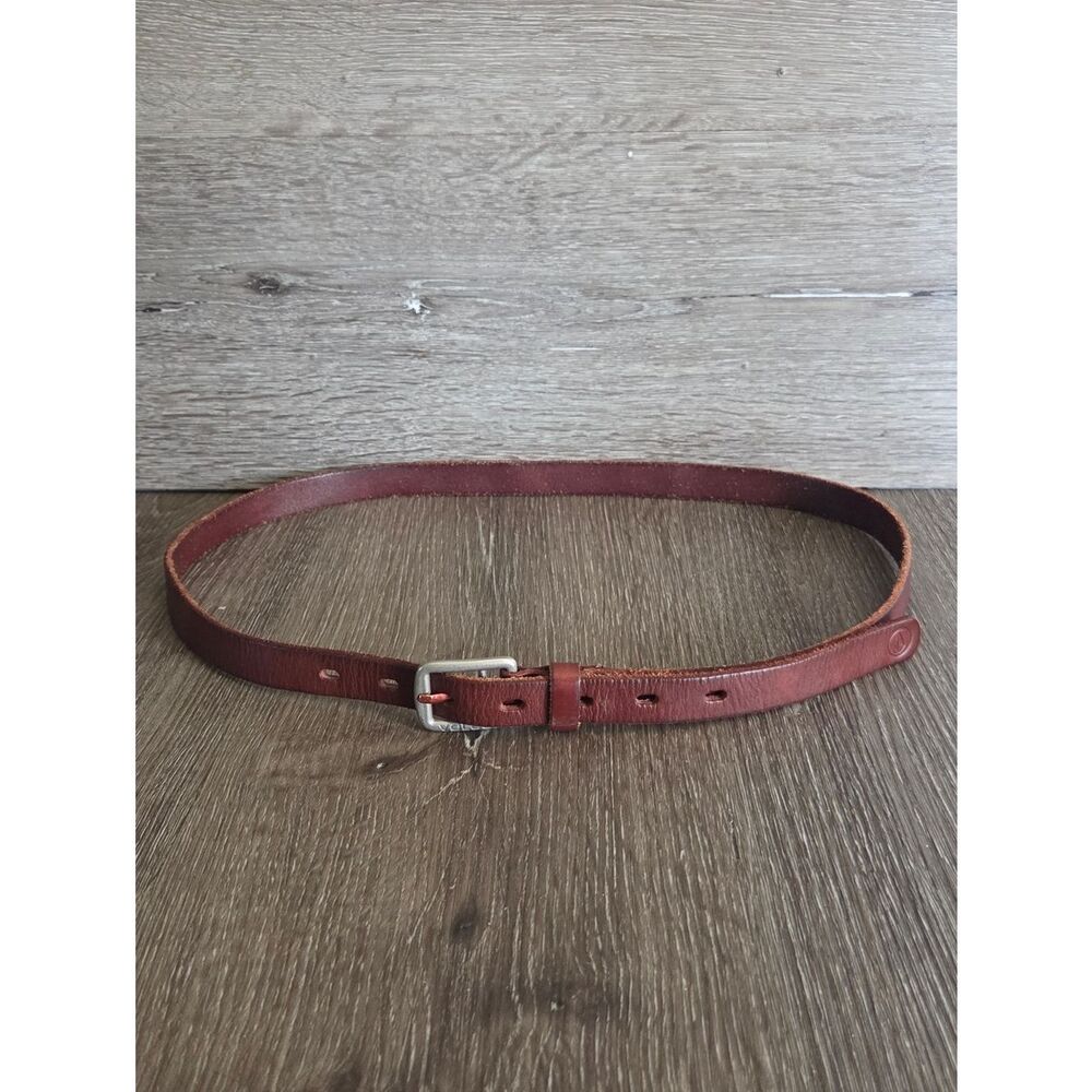 Volcom Brown Skinny Leather Belt - Classic Casual - Large